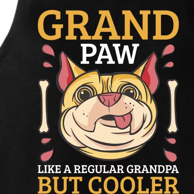 Grand Paw Like A Regular Grandpa But Cooler Gift Ladies Tri-Blend Wicking Tank