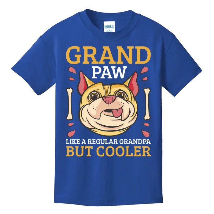 Grand Paw Like A Regular Grandpa But Cooler Gift Kids T-Shirt