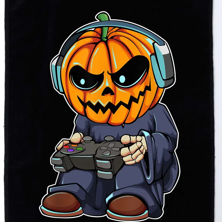 Gamer Pumpkin Lazy Halloween Costume Cool Videogame Gaming Platinum Collection Golf Towel