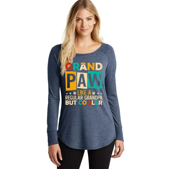 Grand Paw Like A Regular Grandpa But Cooler Gift Women's Perfect Tri Tunic Long Sleeve Shirt