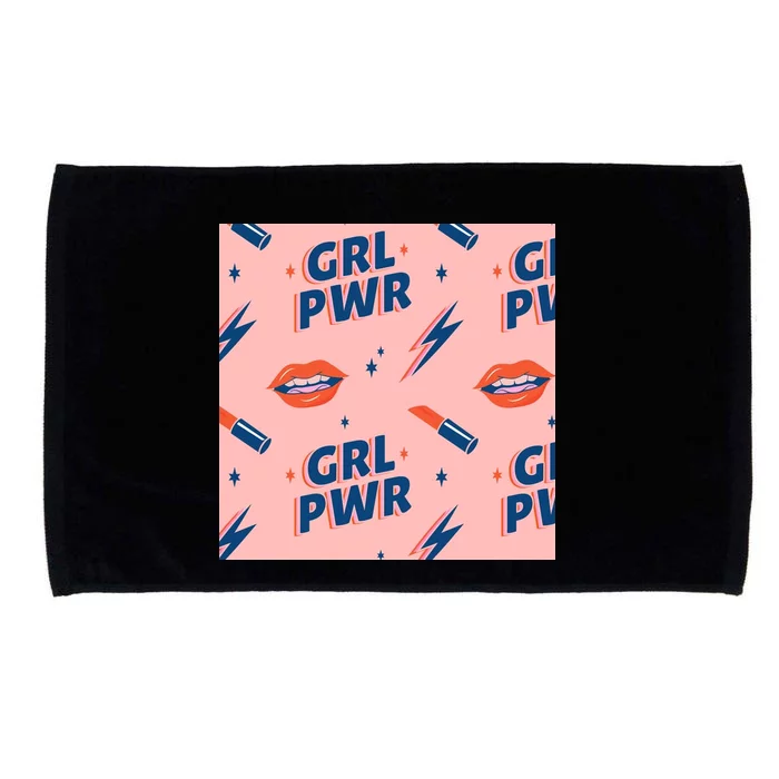 Girl Pwr Lipstick Women's Day Microfiber Hand Towel