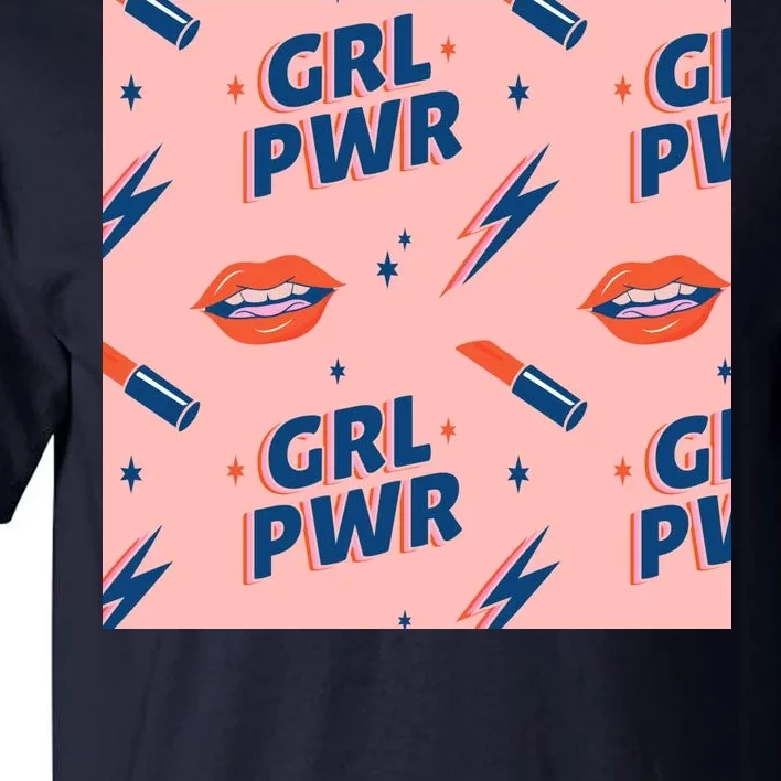 Girl Pwr Lipstick Women's Day Tall T-Shirt