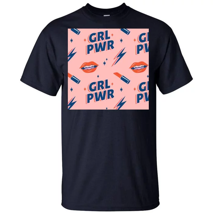 Girl Pwr Lipstick Women's Day Tall T-Shirt