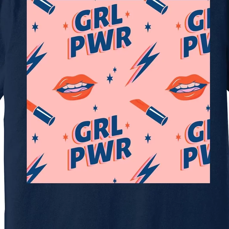 Girl Pwr Lipstick Women's Day Premium T-Shirt