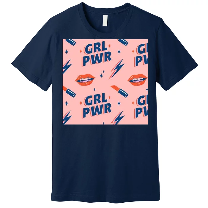 Girl Pwr Lipstick Women's Day Premium T-Shirt