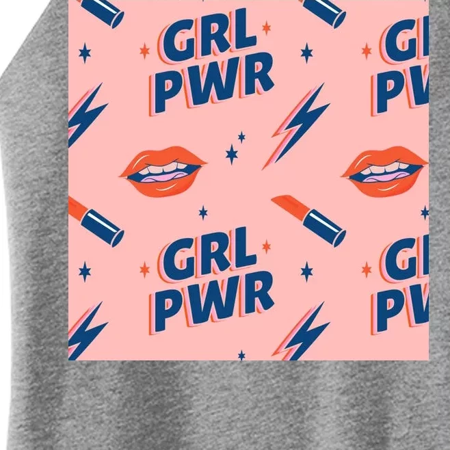 Girl Pwr Lipstick Women's Day Women’s Perfect Tri Rocker Tank