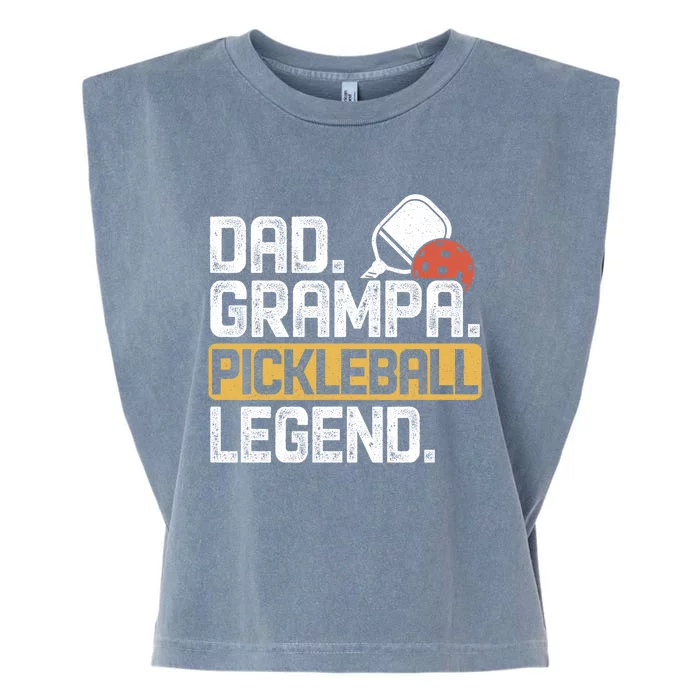 Grampa Pickleball Legend Dad Funny Meaningful Gift Garment-Dyed Women's Muscle Tee