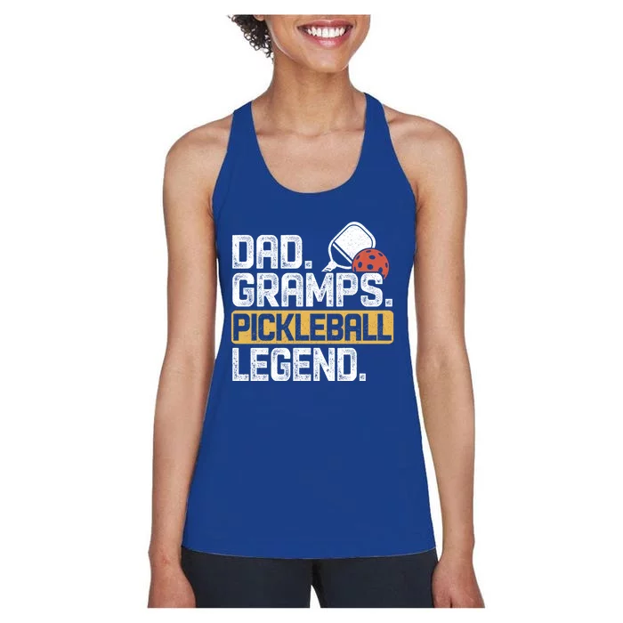 Gramps Pickleball Legend Dad Funny Cute Gift Women's Racerback Tank