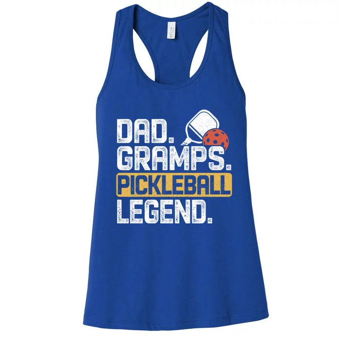 Gramps Pickleball Legend Dad Funny Cute Gift Women's Racerback Tank