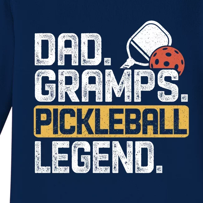 Gramps Pickleball Legend Dad Funny Cute Gift Baby Long Sleeve Bodysuit