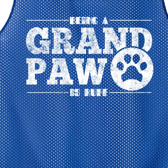 Grand Paw Like A Regular Grandpa But Cooler Dog Dad Great Gift Mesh Reversible Basketball Jersey Tank