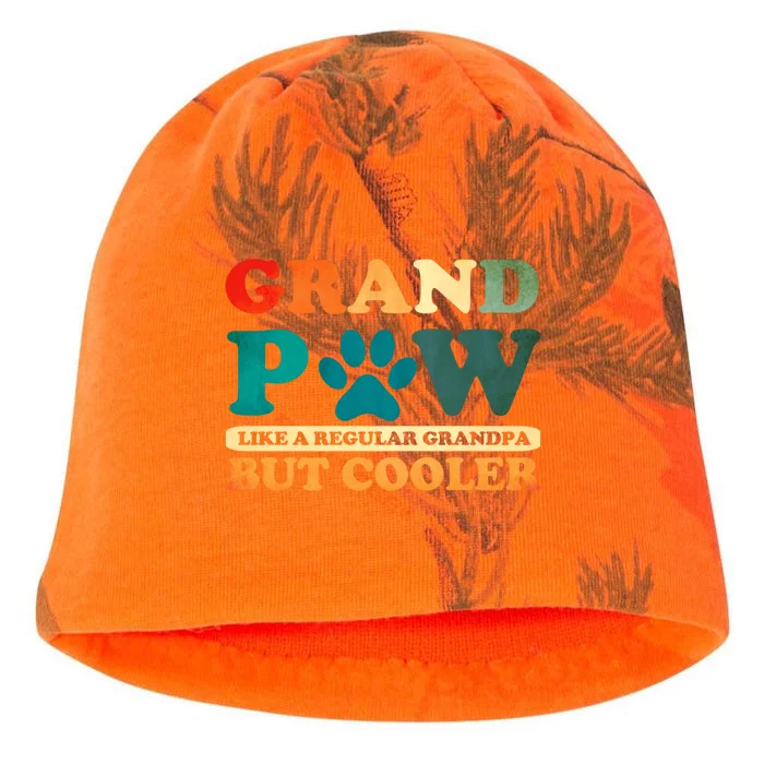 Grand Paw Like A Regular Grandpa But Cooler Dog Grandpa Gift Kati - Camo Knit Beanie