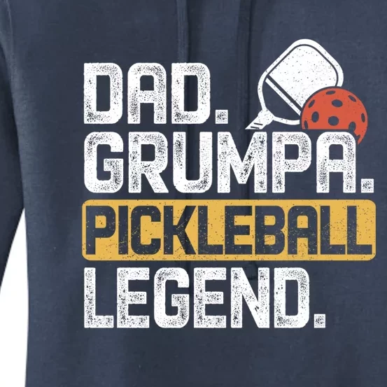 Grumpa Pickleball Legend Dad Funny Meaningful Gift Women's Pullover Hoodie