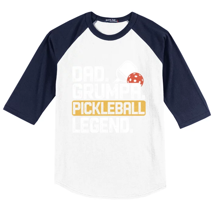 Grumpa Pickleball Legend Dad Funny Meaningful Gift Baseball Sleeve Shirt