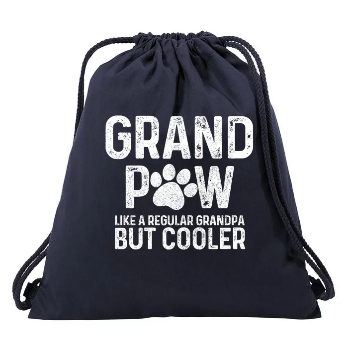 Grand Paw Like A Regular Grandpa But Cooler Dog Lover Gift Drawstring Bag