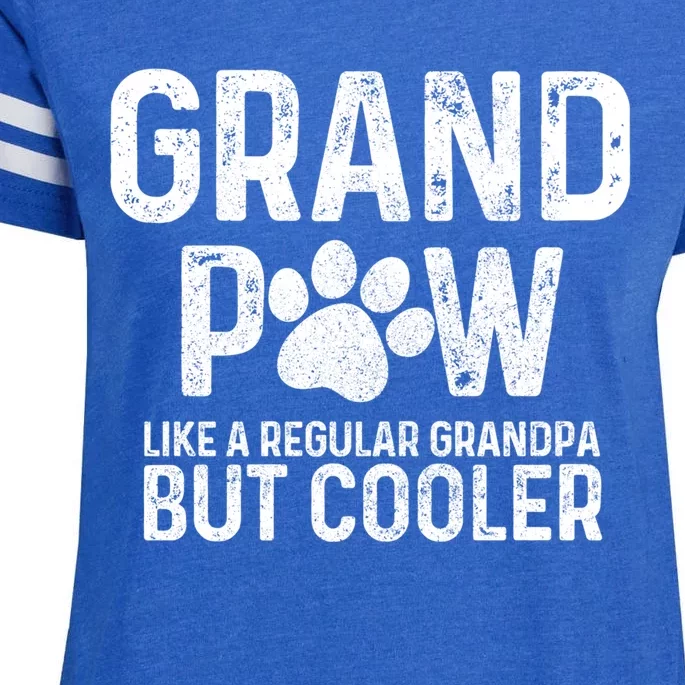 Grand Paw Like A Regular Grandpa But Cooler Dog Lover Gift Enza Ladies Jersey Football T-Shirt