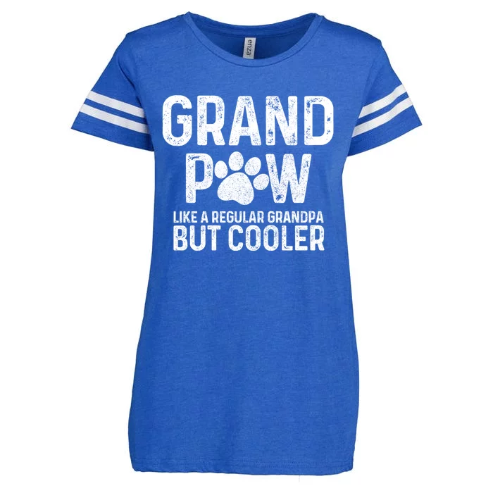 Grand Paw Like A Regular Grandpa But Cooler Dog Lover Gift Enza Ladies Jersey Football T-Shirt