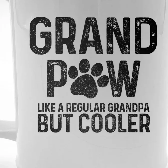 Grand Paw Like A Regular Grandpa But Cooler Dog Lover Gift Front & Back Beer Stein