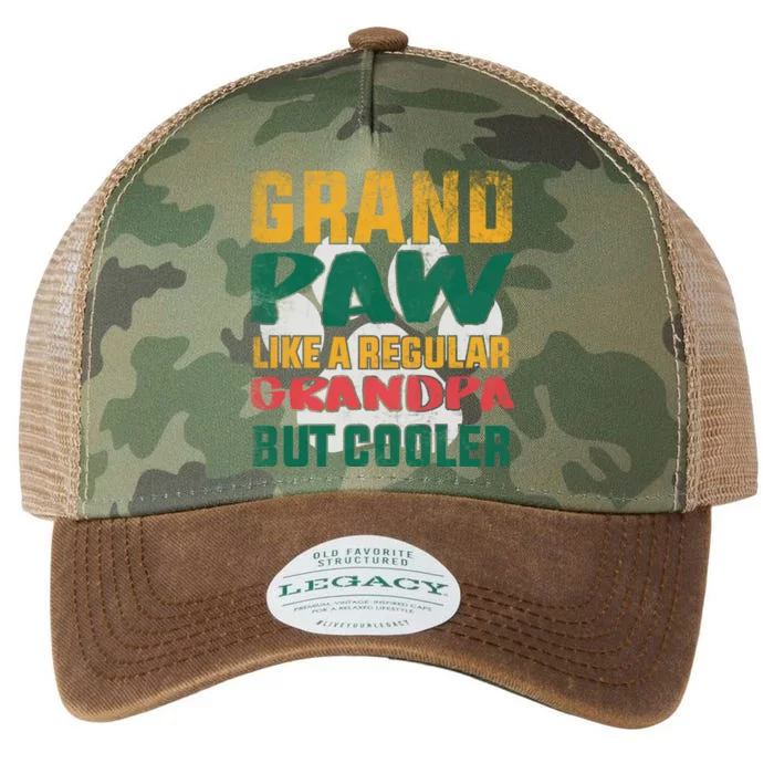 Grand Paw Like A Regular Grandpa But Cooler Dog Lovers Funny Gift Legacy Tie Dye Trucker Hat