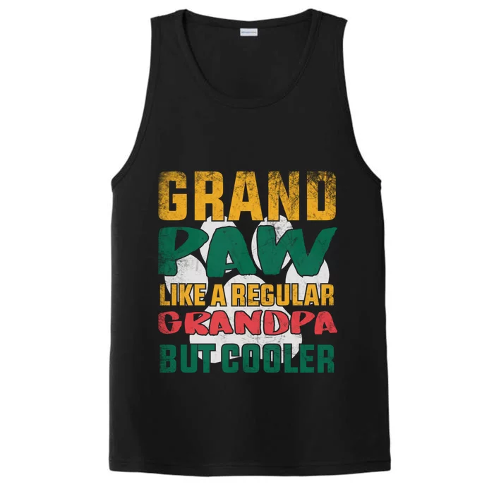 Grand Paw Like A Regular Grandpa But Cooler Dog Lovers Funny Gift Performance Tank