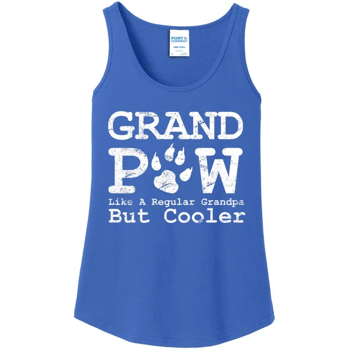 Grand Paw Like A Regular Grandpa But Cooler Dog Lovers Gift Ladies Essential Tank