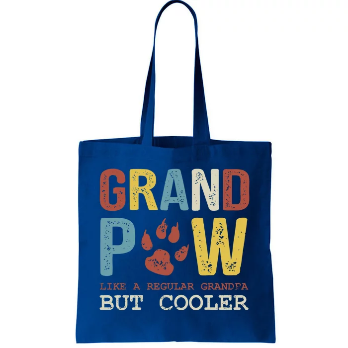 Grand Paw Like A Regular Grandpa But Cooler Dog Lovers Gift Tote Bag