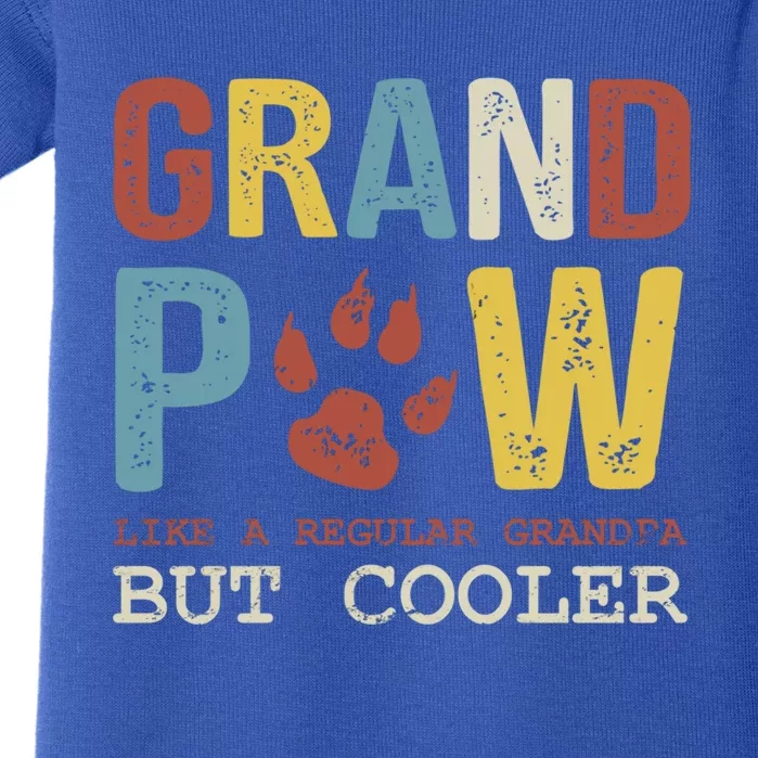 Grand Paw Like A Regular Grandpa But Cooler Dog Lovers Gift Baby Bodysuit