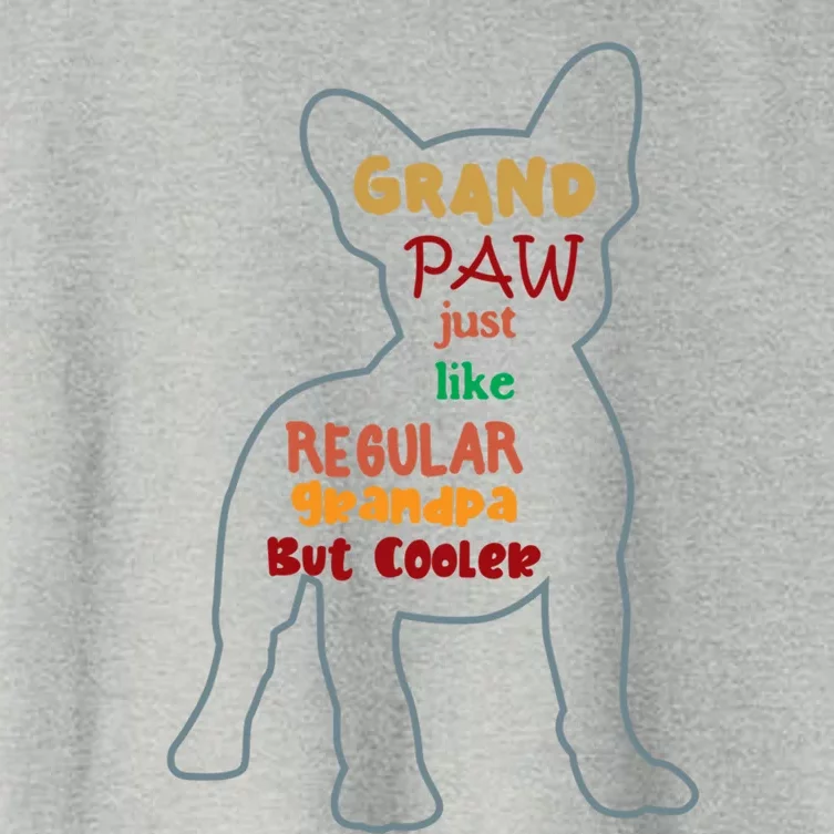 Grand Paw Like A Regular Grandpa But Cooler For Grandpa Cute Gift Women's Crop Top Tee