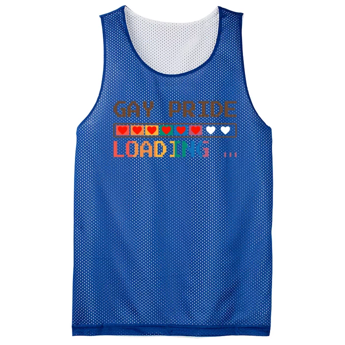 Gay Pride Loading Funny Lgbt Pride Gift Mesh Reversible Basketball Jersey Tank