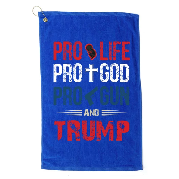 Great Pro Life Pro God Pro Gun Gift Platinum Collection Golf Towel