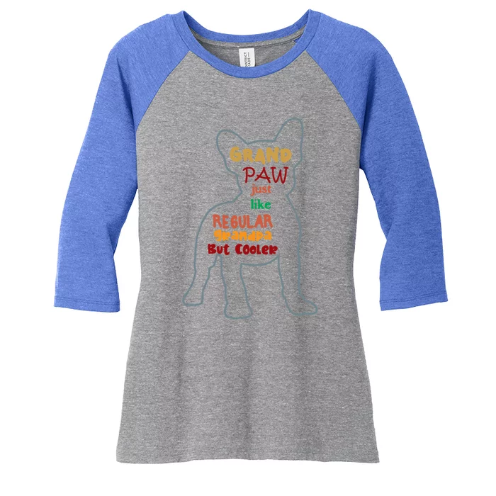 Grand Paw Like A Regular Grandpa But Cooler For Grandpa Great Gift Women's Tri-Blend 3/4-Sleeve Raglan Shirt