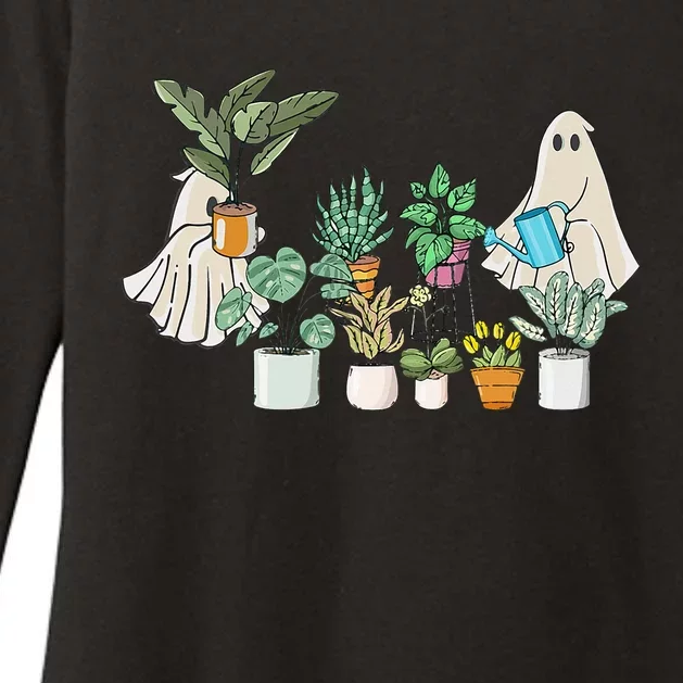 Ghost Plant Lady Halloween Ghostly Gardening Plant Lover Womens CVC Long Sleeve Shirt