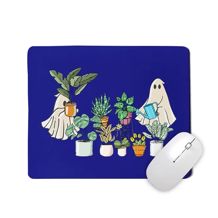 Ghost Plant Lady Halloween Ghostly Gardening Plant Lover Mousepad