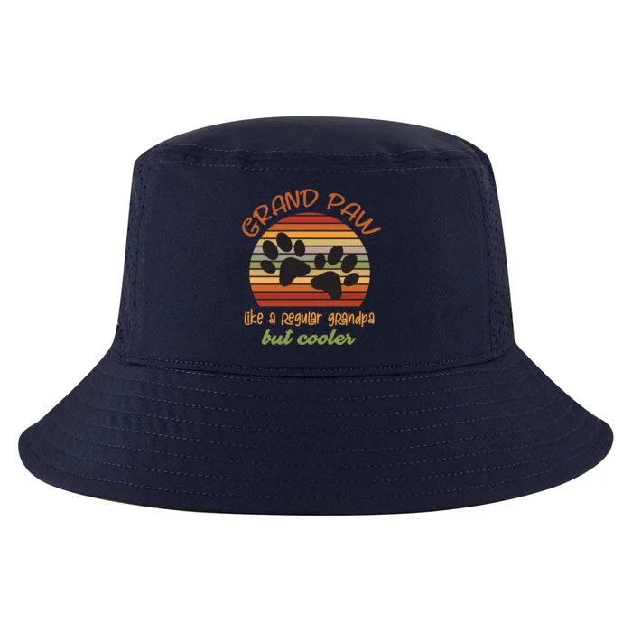 Grand Paw Like A Regular Grandpa But Cooler For Grandpa Cute Gift Cool Comfort Performance Bucket Hat