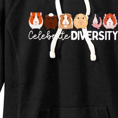 Guinea Pig Lovers Celebrate Diversity Women's Fleece Hoodie