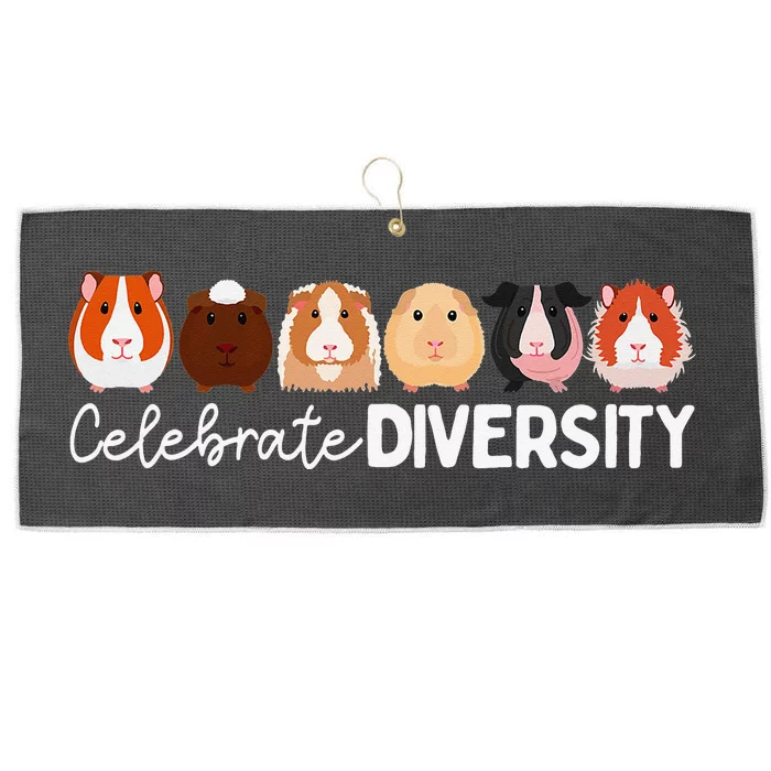 Guinea Pig Lovers Celebrate Diversity Large Microfiber Waffle Golf Towel