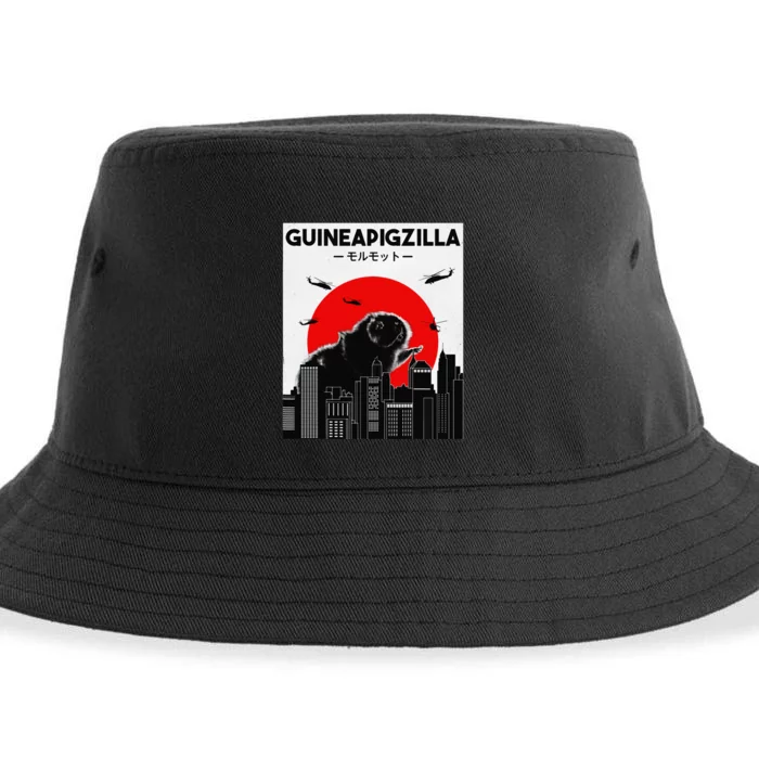 Guinea Pig Lover Tee Guineapigzilla Funny Guinea Pig Sustainable Bucket Hat