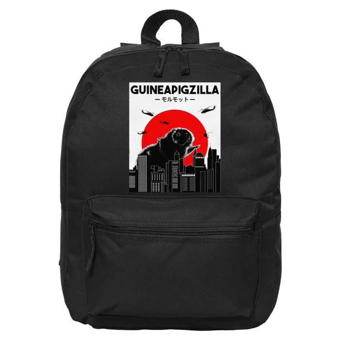 Guinea Pig Lover Tee Guineapigzilla Funny Guinea Pig 16 in Basic Backpack