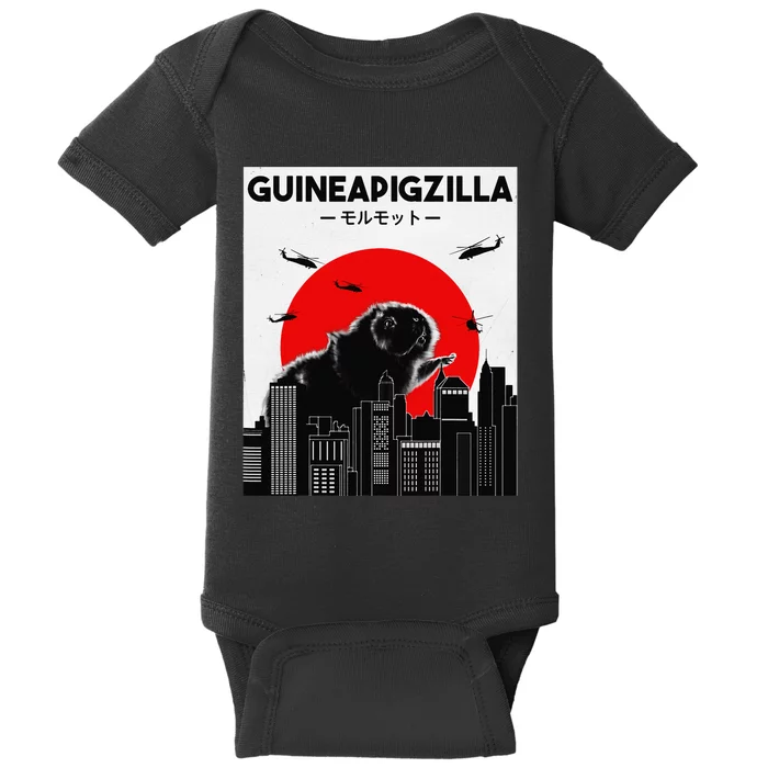 Guinea Pig Lover Tee Guineapigzilla Funny Guinea Pig Baby Bodysuit