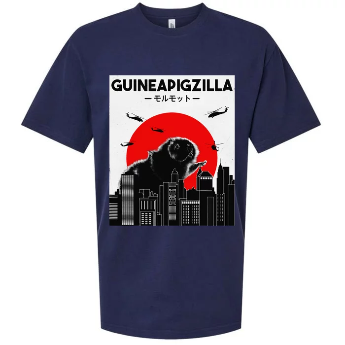 Guinea Pig Lover Tee Guineapigzilla Funny Guinea Pig Sueded Cloud Jersey T-Shirt