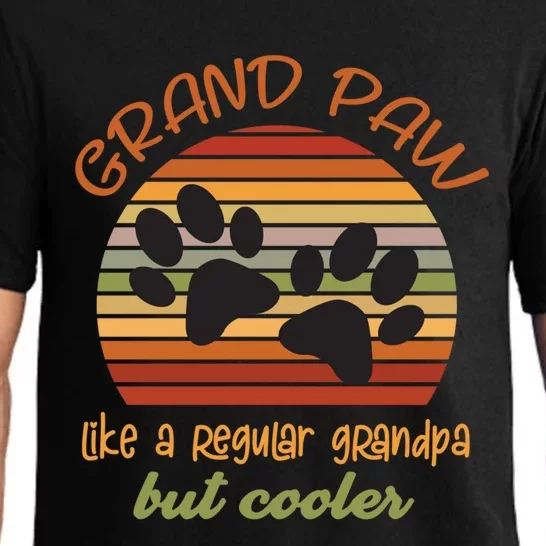 Grand Paw Like A Regular Grandpa But Cooler For Grandpa Gift Pajama Set