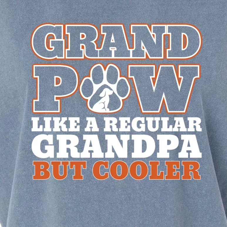 Grand Paw Like A Regular Grandpa But Cooler Funny Dog Dad Gift Garment-Dyed Women's Muscle Tee