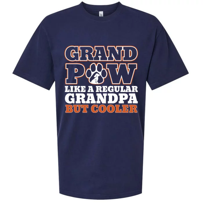 Grand Paw Like A Regular Grandpa But Cooler Funny Dog Dad Gift Sueded Cloud Jersey T-Shirt