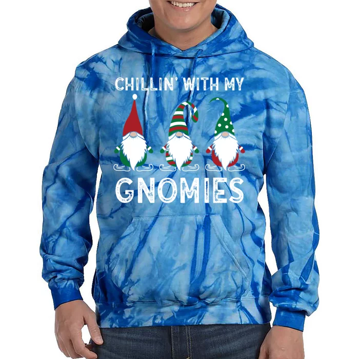 Gardening Plants Lover Gardener Chillin With My Gnomies Gift Tie Dye Hoodie