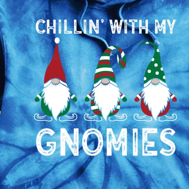 Gardening Plants Lover Gardener Chillin With My Gnomies Gift Tie Dye Hoodie