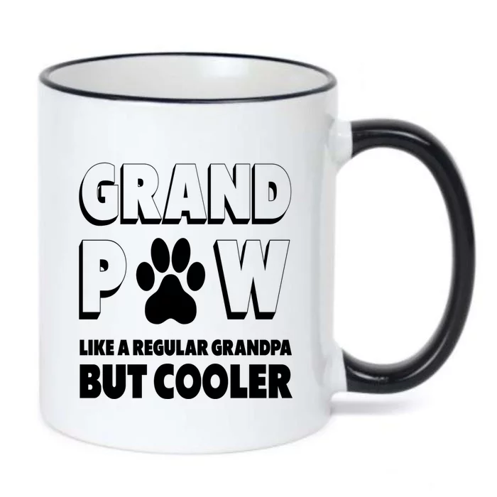 Grand Paw Like A Regular Grandpa But Cooler Funny Dog Lover Great Gift Black Color Changing Mug