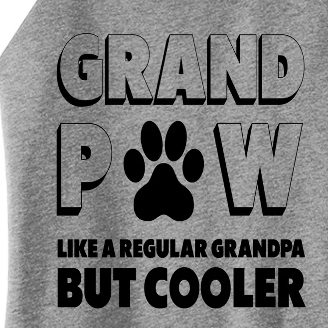 Grand Paw Like A Regular Grandpa But Cooler Funny Dog Lover Great Gift Women’s Perfect Tri Rocker Tank