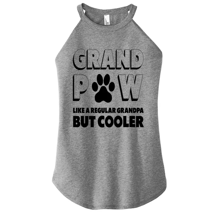 Grand Paw Like A Regular Grandpa But Cooler Funny Dog Lover Great Gift Women’s Perfect Tri Rocker Tank