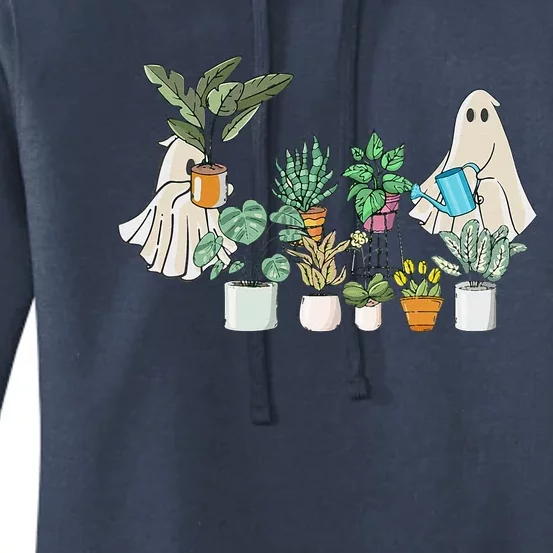 Ghost Plant Lady Halloween Ghostly Gardening Plant Lover Women's Pullover Hoodie