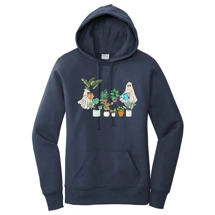 Ghost Plant Lady Halloween Ghostly Gardening Plant Lover Women's Pullover Hoodie